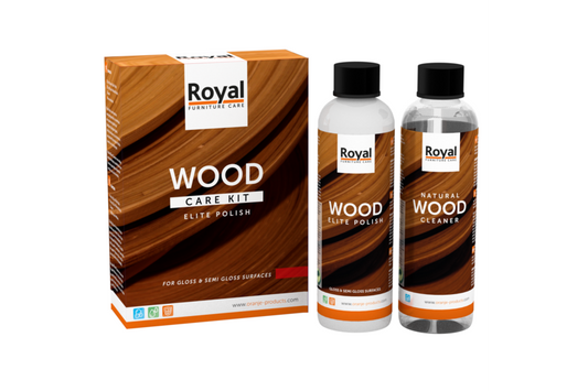 Wood Care Kit voor glanzend en zijdeglans gelakt hout